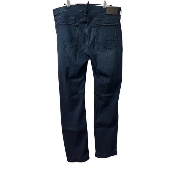 Paige Federal Straight Slim Whiskered Jeans Mens 34x31 Dark Wash Casual Stretch - Picture 2 of 10